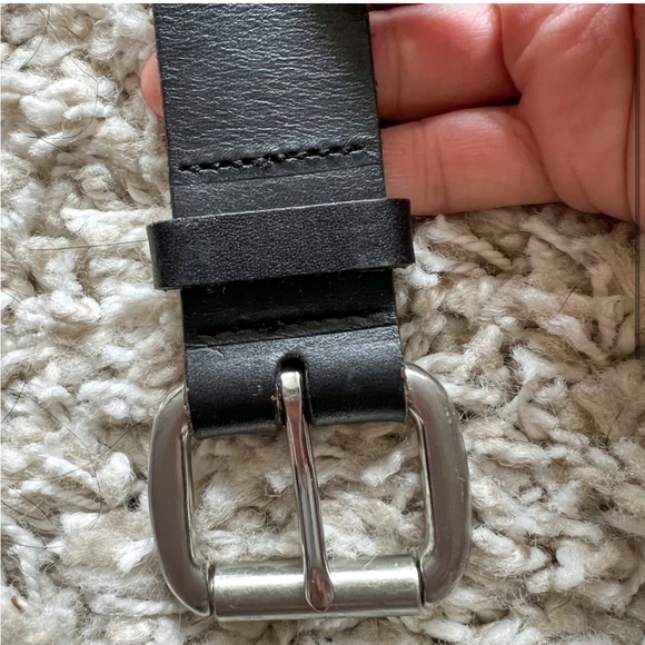 Banana Republic belt, leather, black/silver, size small main image 4